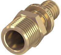 TECEflex boquilla de transición 16 mm x R 3/4" latón