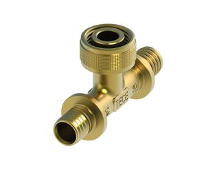 TECEflex enchufe rápido salida pieza en T, dim. 16x1/2 \"x16, bronce al silicio, 708633