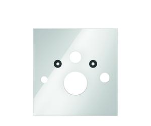 TECElux Placa de vidrio para WC con ducha WC, 9650101, Versión: Vidrio blanco