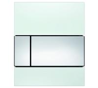 TECEsquare placa de accionamiento para urinario, vidrio, incl. cartucho, 9242802, Color: cristal blanco, teclas cromadas brillante