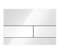 TECEsquare placa de cubierta de inodoro de vidrio blanco/blanco