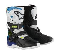 Botas de moto Alpinestars Tech 3S Kids 2024 Blanco-Negro-Azul para niños 33