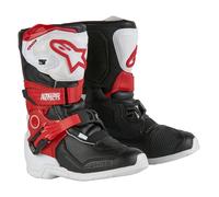 Alpinestars Tech 3S Botas de motocross para niños, negro-blanco-rojo, tamaño 30 31