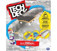 TECH DECK DIY Set de Juego de Concreto Reutilizable con Fingerboard Enjoi, Kit de Skatepark para Niños 6+ Años