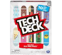 TECH DECK - FINGER SKATE - PACK 10 TABLAS - Auténticos Mini Skates para Dedos 96 mm para Fingerboarding DLX Pro Coleccionables - 6061099 - Juguetes Niños 6 años+