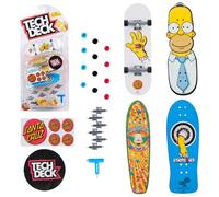 Tech Deck, Pack de 4 fingerboards Ultra DLX, patinetas Simpsons, minipatinetas coleccionables y Personalizables, Juguetes para niños a Partir de 6 años