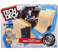 TECH DECK - Pista Skate de Dedos Mega Half Pipe X-Connect Park Creator - Juego de Rampas con una Fingerboard de Plan B - 6064164 - Juguetes Niños 6 Años +