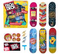 Tech Deck, Spongebob Sk8shop Fingerboard Bonus Pack, minipatinetas coleccionables y Personalizables, Juguetes para niños y niñas a Partir de 6 años