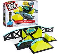Tech Deck Transforming SK8 Container Pro Modular Skatepark and Board, para Edades de 6 años en adelante (la edición Puede Variar), Color Azul/Negro (Spin Master 6035884)