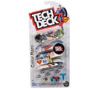 Tech Deck, Ultra DLX - Diapasón de 4 unidades, DC Superman, mini monopatines coleccionables y personalizables, juguetes para niños a partir de 6 años