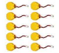 Tech-Fan © Batería CR2032 Litio 3V, Lote de 10, CMOS RTC BIOS, Conector 2 pines, Reemplazo de pila de botón, compatible con ASUS K50AB, K50IN, N55S, N55SF, G60, G60JX, G60VX, G75V, Serie K, N, G