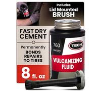 TECH - Fluido de Vulcanización Química, 237 ml (8 Fl Oz) - Cemento de Goma para Unión Permanente de Tapones, Parches y Reparaciones de Tapas, Ideal para Flancos, Bandas de Rodadura y Uso en Taller