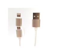 TECH FUZZION CABO USB MICRO LIGHTNING GOLD