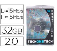 TECH ONE TECH Tech1Tech Cámara Fotográfica The One 32 GB, Pendrive Tech One Techusb 2.0