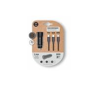 TECH ONE TECH - CARGADOR TECHONE DOBLE MECHERO NEGRO