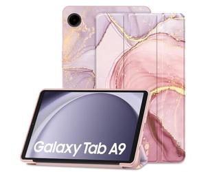 TECH PROTECT SmartCase - Funda para Tablet con Función Soporte Magnético | Compatible con Samsung Galaxy Tab A9 8.7 X110 X115 | Mármol Rosa