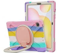 Tech-Protect X-Armor Case - Funda para niños, Ultra Ligera, Resistente a los Golpes, Resistente, función Atril, Compatible con Samsung Galaxy Tab S6 Lite 10.4 2020/2022 | Arco Iris
