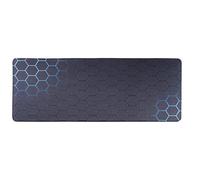 Tech Stor3 Alfombrilla para ratón XL nido de abeja azul para videojuegos, 60 x 30 cm, con base antideslizante de goma, adhesiva y lisa, adecuada para cualquier ratón, teclado y portátil (Abeja, 60x30)