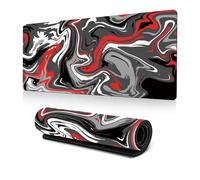 Tech Stor3 Alfombrilla XL Gaming Mouse pad fantasía abstracto rojo, 70 x 30 cm, fantasy abstract red con base antideslizante, adherente y lisa, apta para cualquier ratón, teclado y portátil