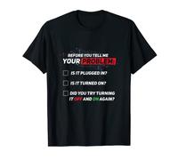 Tech Support Checklist IT Computer Support Sysadmin Camiseta