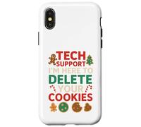 Tech Support Christmas Cookies Lover Women Men Funny Carcasa para iPhone X/XS