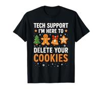 Tech Support Here to Delete Cookies Funny Christmas Camiseta