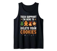 Tech Support Here to Delete Cookies Funny Christmas Camiseta sin Mangas