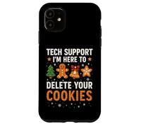 Tech Support Here to Delete Cookies Funny Christmas Carcasa para iPhone 11