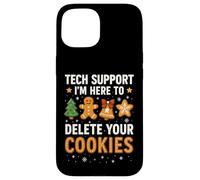 Tech Support Here to Delete Cookies Funny Christmas Carcasa para iPhone 15