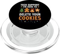 Tech Support Here to Delete Cookies Funny Christmas PopSockets PopGrip para MagSafe