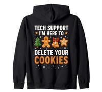 Tech Support Here to Delete Cookies Funny Christmas Sudadera con Capucha