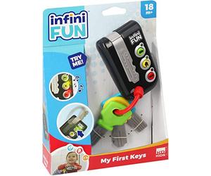 Tech-Too LLaves de coche My First Keys DES13810 para bebés y niños pequeños, llave de juguete con sonido y luz, llavero de juguete grande francés