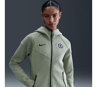 Tech Windrunner Chelsea FC Sudadera con capucha y cremallera completa de fútbol de tejido Fleece Nike - Mujer - Verde M (EU 40-42)