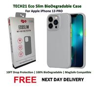 Tech21 Eco Slim 100% Biodegradable Phone Case [ Para Apple iPhone 13 PRO ] 10ft Multi-Drop Protection Cover - Gris