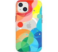 Tech21 Evo Arte Arcoiris Salpicadura Diseño Funda para IPHONE 14 +Templado Glass