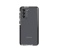 tech21 EVO Check - Funda para Samsung S21 5G (protección contra caídas de 12 pies, Color Ahumado/Negro