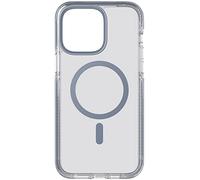 Tech21 EVO Crystal - Funda diseñada para iPhone 14 Pro MAX Compatible con MagSafe con protección contra caídas de 16 pies, Color Azul Acero
