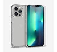 Tech 21 EVO - Paquete de Vidrio Transparente e Impacto para iPhone 13 Pro MAX - Funda Protectora para teléfono con protección contra caídas múltiples de 12 pies y Protector de Pantalla de Vidrio
