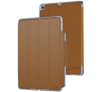 Tech21 EvoFolio - Funda para iPad de 7ª/8ª/9ª generación, protección contra Impactos, Funda para iPad con visualización multiángulo, Funda de Encendido y Apagado - marrón