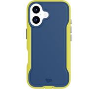 tech21 EvoPro - Funda de protección contra Impactos para iPhone 16 Compatible con MagSafe, 21 Veces Probada con estándares Militares, en Azul Marino/Amarillo