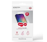 Tech21 Impact Glass - Protector de pantalla para iPhone 15 Pro Max, 2 unidades