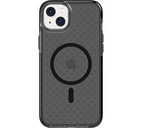 tech21 iPhone 14 Plus EVO Check Compatible con MagSafe® - Funda Protectora Delgada Que Absorbe los Golpes con protección FlexShock contra caídas de 16 pies y Botones adicionales, Color Negro Ahumado