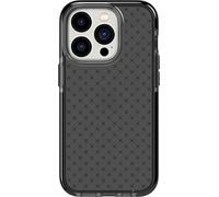 tech21 iPhone 14 Pro EVO Check - Funda Protectora Delgada Que Absorbe los Golpes con protección FlexShock de 16 pies contra caídas múltiples y Botones adicionales, Color Negro Ahumado