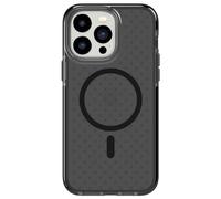 tech21 iPhone 14 Pro Max Evo Check compatible con MagSafe - Funda protectora delgada que absorbe los golpes con protección contra caídas FlexShock de 16 pies y botones adicionales, color negro ahumado