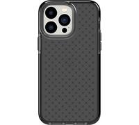 tech21 iPhone 14 Pro MAX EVO Check - Funda Protectora Delgada Que Absorbe los Golpes con protección FlexShock de 16 pies contra caídas múltiples y Botones adicionales, Color Negro Ahumado