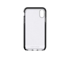 tech21 T21-6169 Protective Apple iPhone X/XS Case Thin Patterned Back Cover with FlexShock - EVO Check - Smokey Black - 5.8 Inches