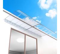 Techado para Puertas y Ventanas, Cubierta de Policarbonato en Jardín, Toldo en Arco de Escritorio, Protectora Contra Sol y Lluvia (40x40cm/16"x16")