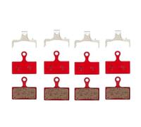 TECHAUTO 4 Pares de Pastillas de Freno de Disco aptas para Shimano M988 M985 XT aptas para TR M785 aptas para SLX M666 M675 aptas para Deore M615(4 Pairs Ceramic)