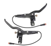 TECHAUTO Bicicleta Plegable, 4 pistones, Potencia hidráulica, Freno de Disco, Frenos de presión de Aceite, 950mm, 1850mm, Cuatro pistones(Black 1Pair Lever)