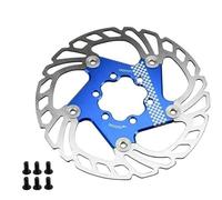 TECHAUTO Disco de Freno de Bicicleta 140mm 160mm 180mm 203mm Rotores de Freno de Disco de 6 Orificios Aptos para Freno de Disco hidráulico Shimano(140mm Blue)